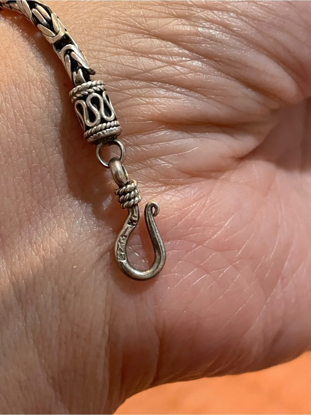 Intricate Silver Byzantine Chain Bracelet